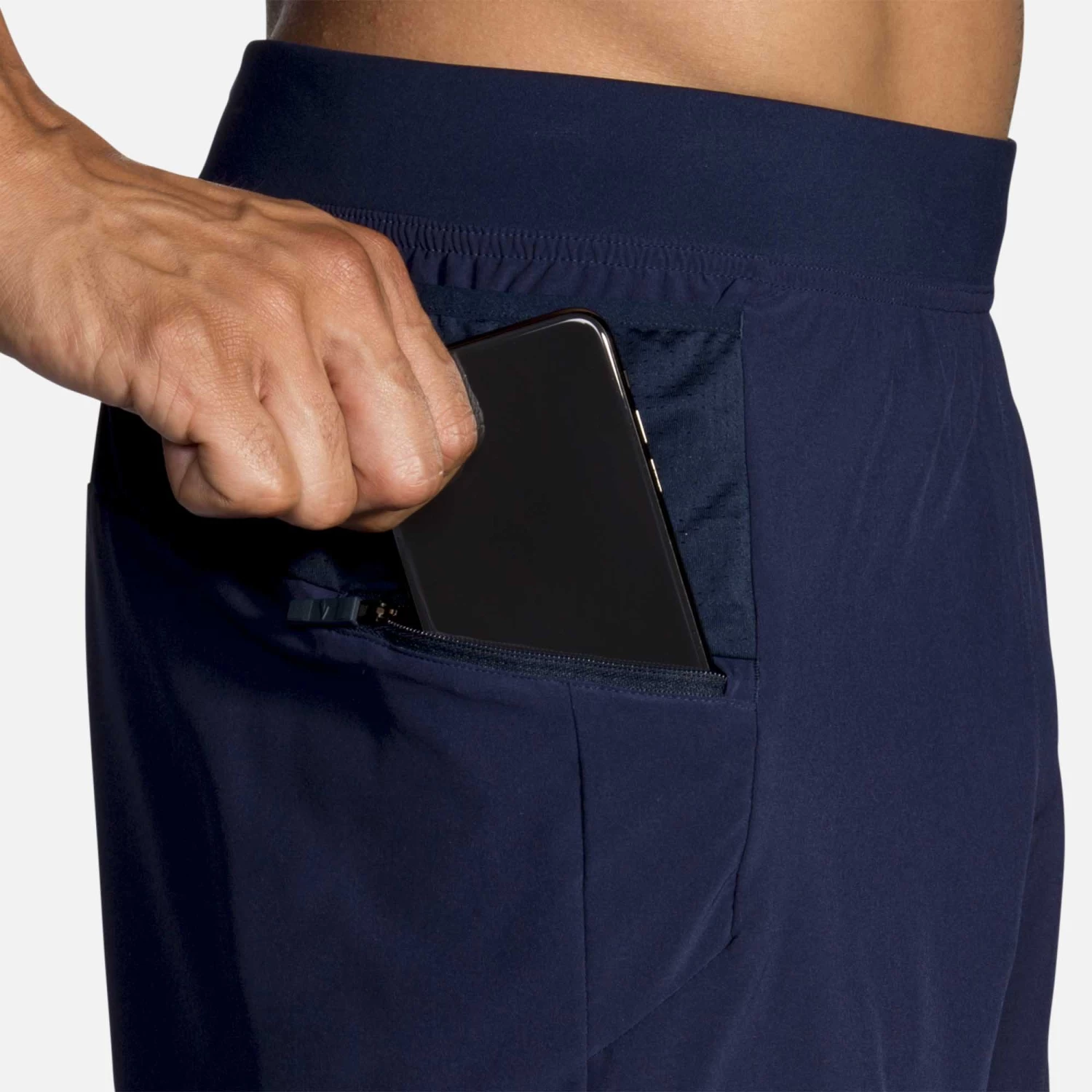 Brooks | Men's Sherpa 7" 2-in-1 Short - Navy - Image 8