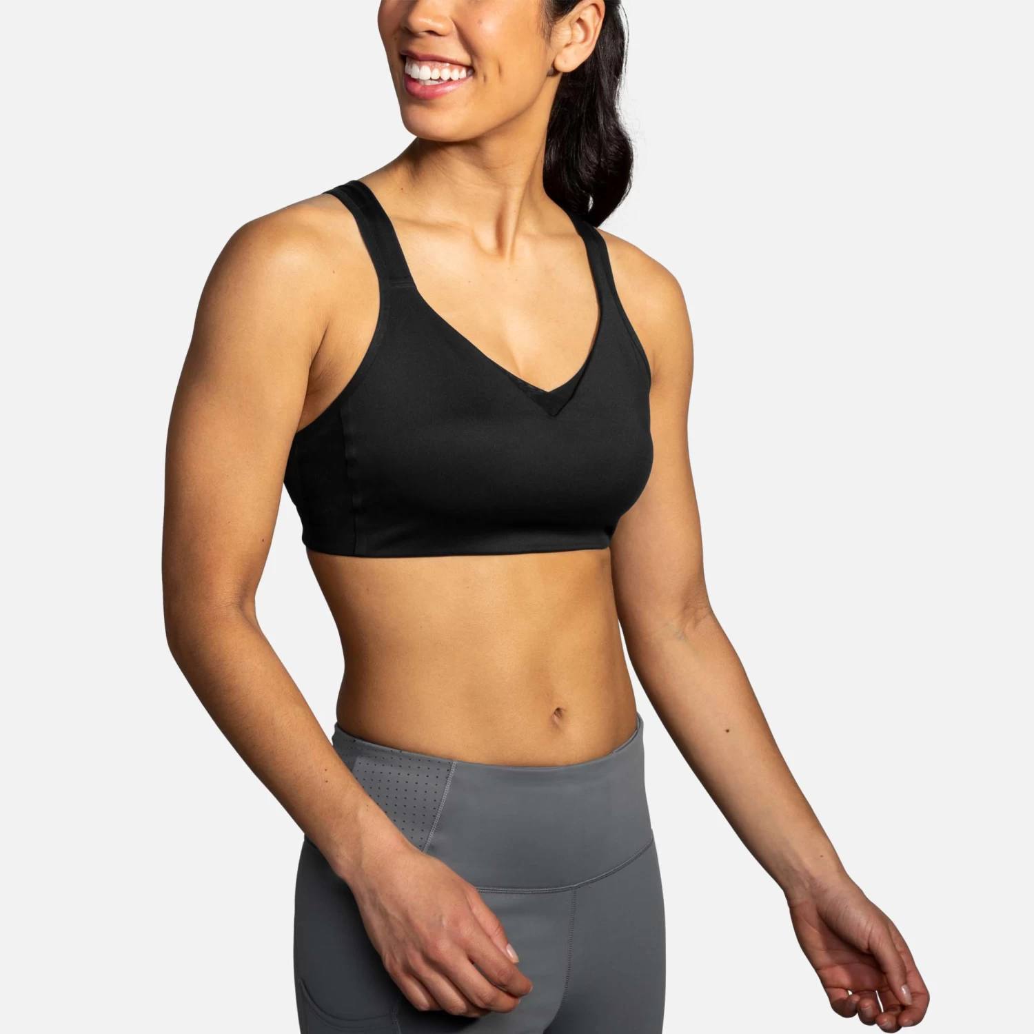 Brooks | Women's Drive Convertible Run Bra - Black - Image 2
