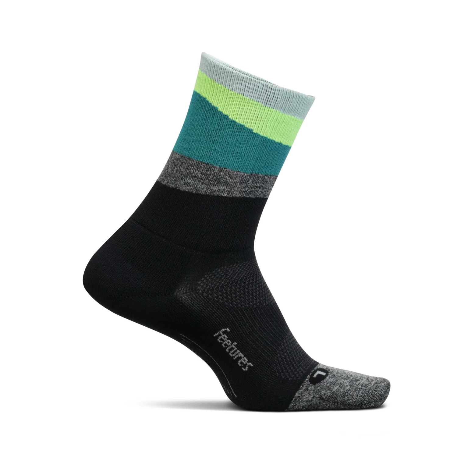 Feetures | Unisex Elite Light Cushion Mini Crew - Ascent Green - Image 2