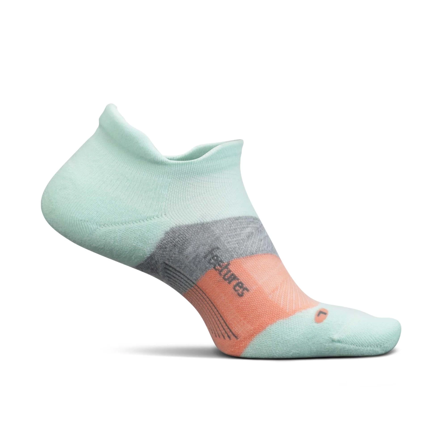 Feetures | Unisex Elite Max Cushion No Show Tab - Move Aside Mint - Image 2