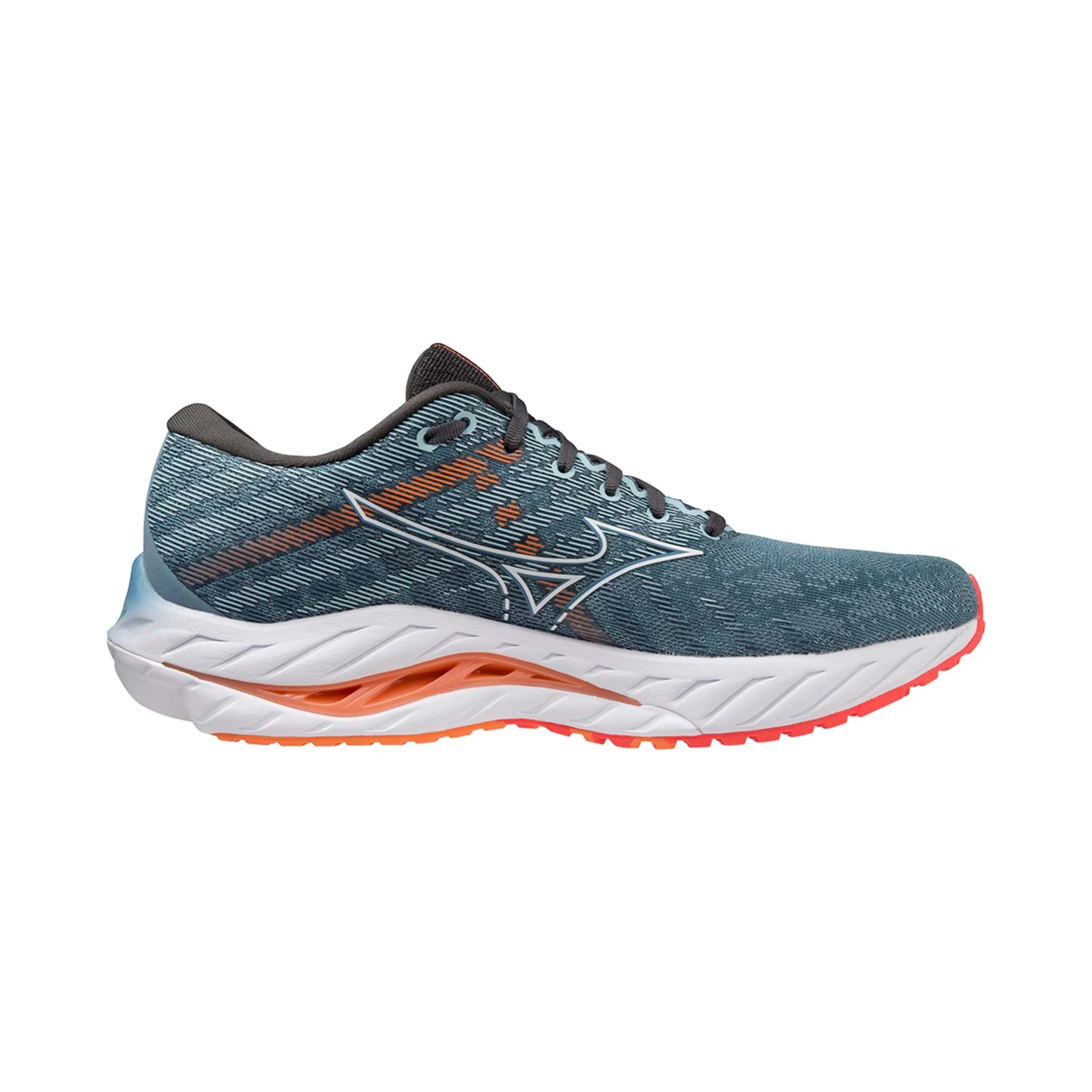 Mizuno | Men's Wave Inspire 19 Running Shoes - Provincial Blue - Image 3