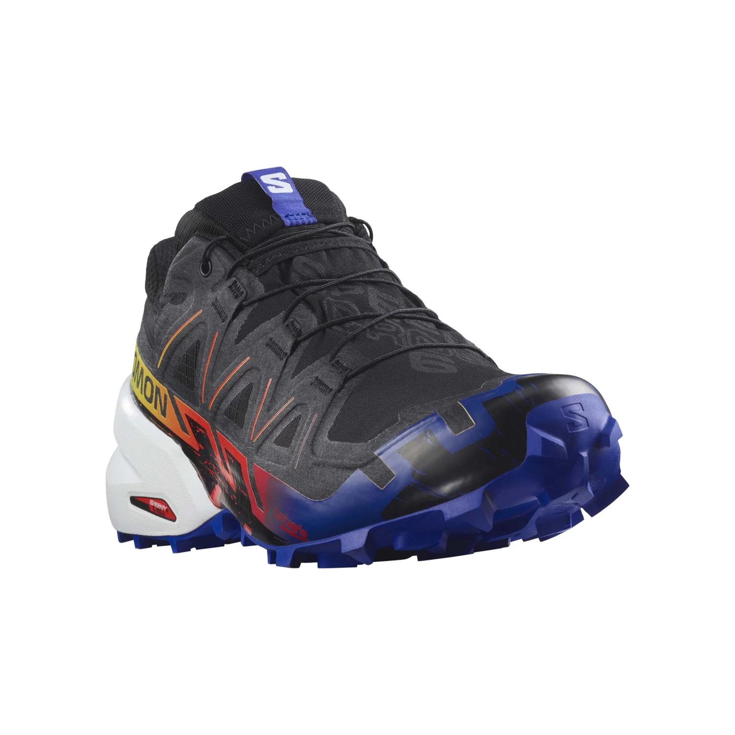 Salomon | Men's Speedcross 6 GTX Blue Fire Running Shoes - Black - Image 4