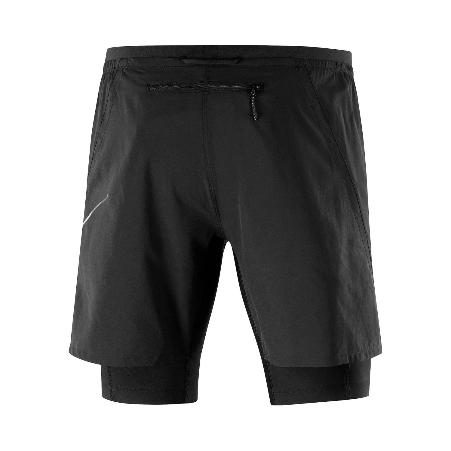 Salomon | Men's Cross Twinskin Shorts - Deep Black - Image 3